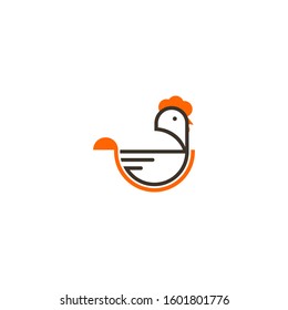 chicken logo design vector graphic