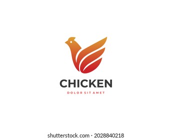 Chicken logo design. Vector icon.