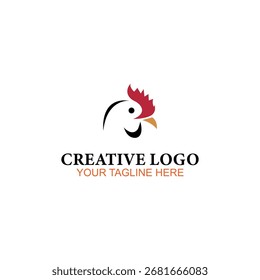 Diseño del logotipo del pollo, logotipo del Vector, diseño del logotipo de la ilustración