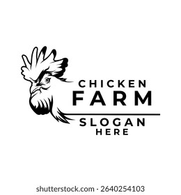 Chicken logo design vector. Rooster logo design template