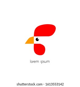 Chicken logo design, vector chicken logo with a simple concept.