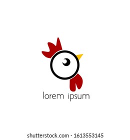 Chicken logo design, vector chicken logo with a simple concept.