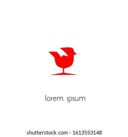 Chicken logo design, vector chicken logo with a simple concept.