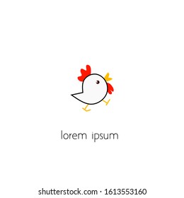Chicken logo design, vector chicken logo with a simple concept.