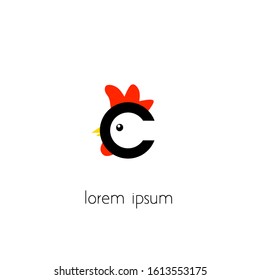 Chicken logo design, vector chicken logo with a simple concept.