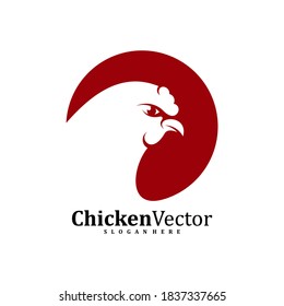 Chicken logo design vector template, Rooster illustration, Symbol icon