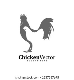 Chicken logo design vector template, Rooster illustration, Symbol icon