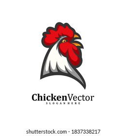Chicken logo design vector template, Rooster illustration, Symbol icon