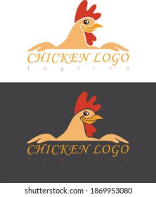 chicken logo design vector template