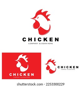 Chicken Logo, Farm Animal Vector, Design For Chicken Farm, Fried Chicken Restaurant, Cafe