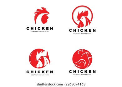 Chicken Logo, Farm Animal Vector, Design For Chicken Farm, Fried Chicken Restaurant, Cafe