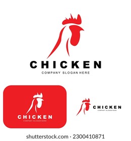Chicken Logo, Farm Animal Vector, Design For Chicken Farm, Fried Chicken Restaurant, Cafe