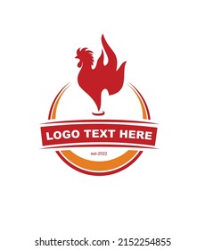 Logo de pollo con diseño de fuego, pollo picante