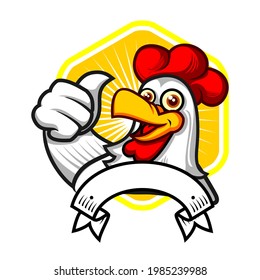 logotipo de pollo para el vector del logotipo de la tienda de alimentos