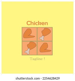 chicken logo for fried chicken business. logo vector