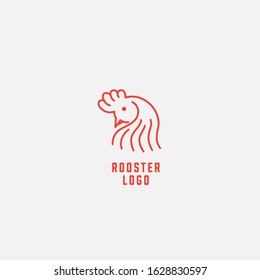 Chicken logo, Fried chicken restaurant, Rooster mascot, chicken farm and egg vector illustration.