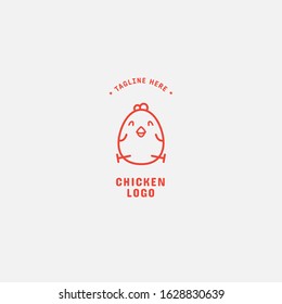 Chicken logo, Fried chicken restaurant, Rooster mascot, chicken farm and egg vector illustration.