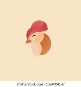 Chicken logo, Fried chicken restaurant, Rooster mascot, chicken farm and egg vector illustration.