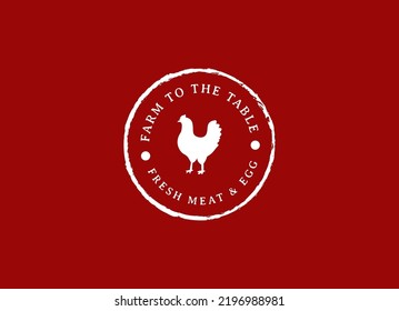 Chicken logo, Fried chicken restaurant, Rooster mascot, chicken farm and egg vector illustration.