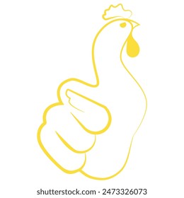 Chicken logo icon, Abstract Rooster Logo Vector Template Design