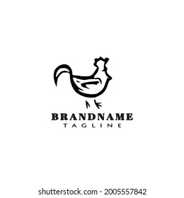 chicken logo icon design template modern illustration