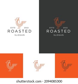 Chicken logo icon design template 