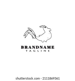 chicken logo icon design template modern vector illustration