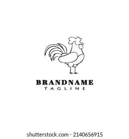 chicken logo icon design template modern vector illustration