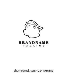 chicken logo icon design template modern vector illustration