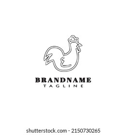 chicken logo icon design template modern vector illustration