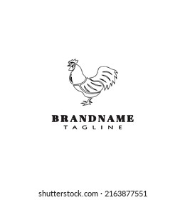 chicken logo icon design template modern vector illustration