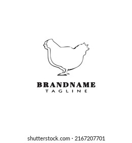 chicken logo icon design template modern vector illustration
