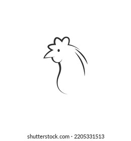 Chicken logo icon design template