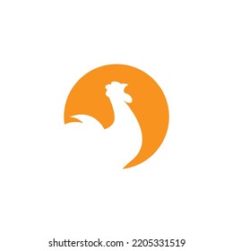 Chicken logo icon design template