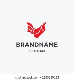 Chicken logo icon design template vector illustration