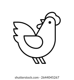 Hühner-Logo. Symboldesign. Vorlagenelemente