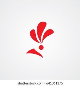 chicken logo, icon food