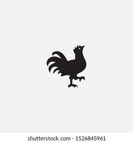 Chicken logo and icon. 
silhouette vector