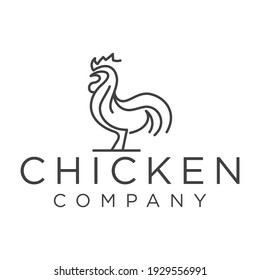 chicken logo, icon and template