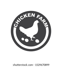 chicken logo icon vector illustration template