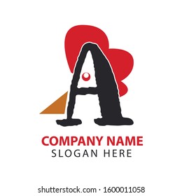 Chicken Logo Images, Stock Photos & Vectors with letter A