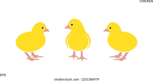 Chicken logo. Isolated  chicken on white background