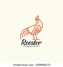 Chicken logo with line concept vector illustration design. creative design logo