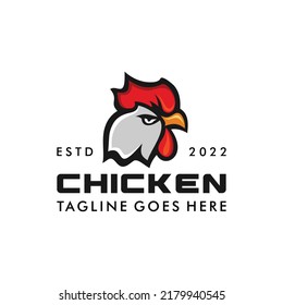 Chicken logo, chicken mascot, chicken character. Suitable for restaurant  logo. Vector of chicken character. 