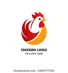 A Chicken Logo on White Background