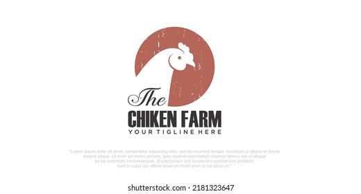 Logo de pollo, ilustración vectorial del logotipo de pollo asado.