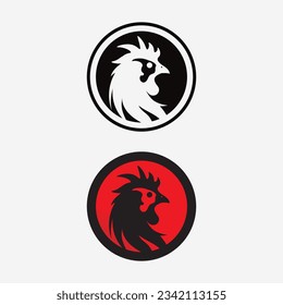 chicken logo  rooster and hen logo for poultry farming  animal logo vector illustration design