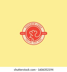 Chicken logo, Rooster mascot, fried chicken restaurant, chicken farm and egg vector illustration.
