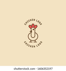 Chicken logo, Rooster mascot, fried chicken restaurant, chicken farm and egg vector illustration.

