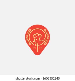 Chicken logo, Rooster mascot, fried chicken restaurant, chicken farm and egg vector illustration.
